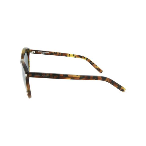Saint Laurent Round-Frame Acetate Sunglasses Brown Womens - Picture 3 of 5